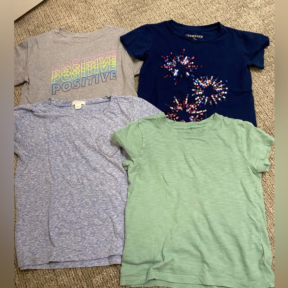 Crewcut girls t-shirt bundle (4shirts) size 4-5T